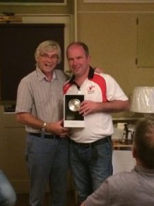 A delighted Seamus has a prize for Trish! Thank God!